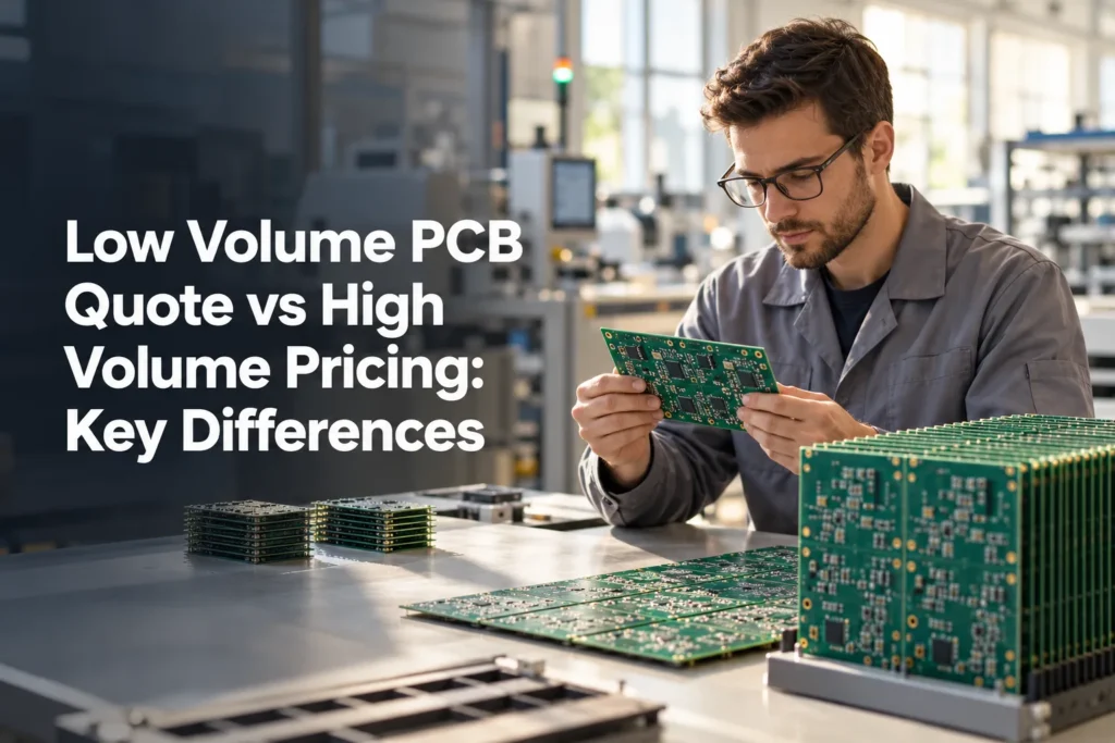 low volume pcb quote vs high volume pricing